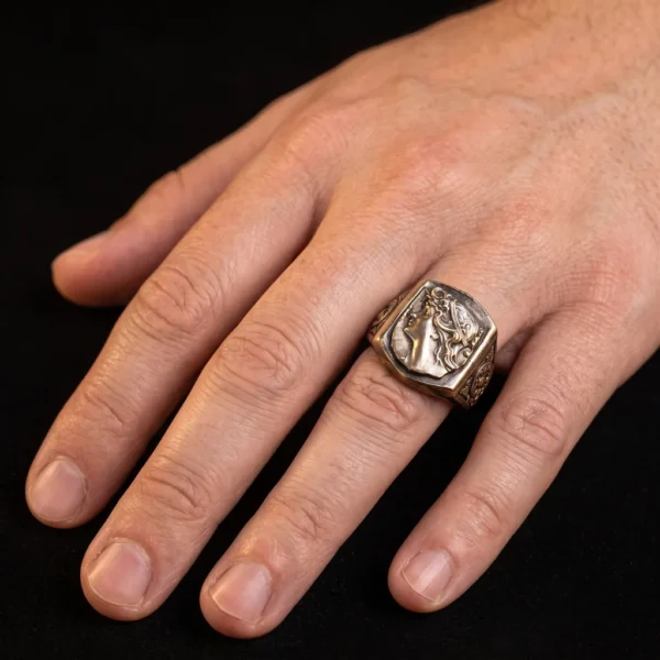 Dar Talisman — talisman ring — Byzantine-Style Spiritual Ring — Worn on Hand Dar Talisman — talisman ring — Byzantine-Style Spiritual Ring — ring worn on a hand
