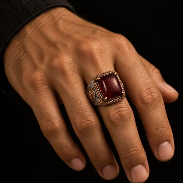 Dar Talisman — king solomon ring — King Solomon Jinn Love Intention Ring — ring worn on a hand