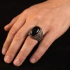 Dar Talisman — djinn ring — Demon Jinn Prosperity Intention Ring — Worn on Hand Dar Talisman — djinn ring — Demon Jinn Prosperity Intention Ring — ring worn on a hand