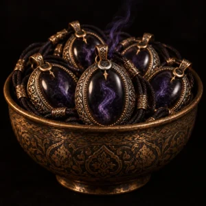 Dar Talisman — djinn amulet — Jinn Amulet — on a black background