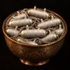 Dar Talisman — Great Jawshan Amulet — on a black background