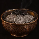 Dar Talisman — Satanic Symbolism Amulet — on a black background