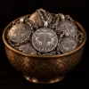 Dar Talisman — Spiritual Protection Necklace — on a black background