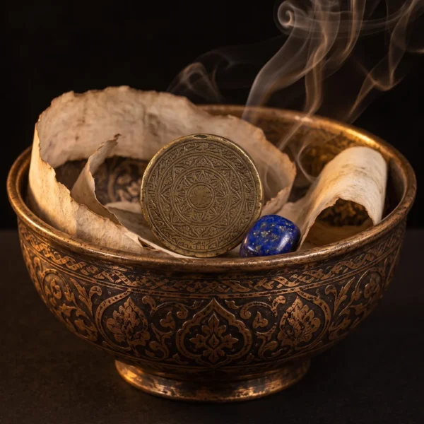 Dar Talisman — djinn ritual enquiry — Jinn Ritual Enquiry — on a black background