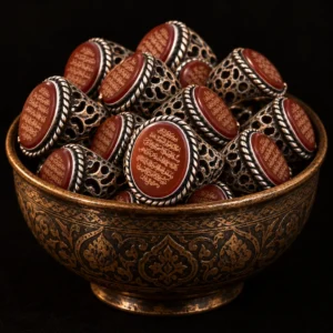 Dar Talisman — djinn ring — Custom Jinn Sigil — on a black background