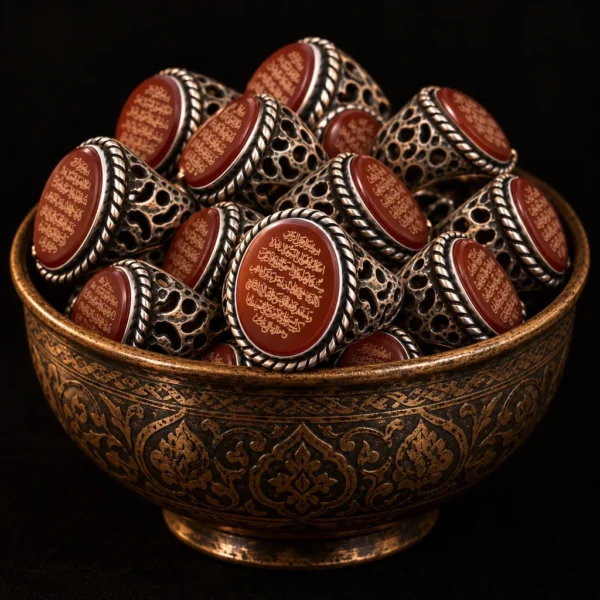 Dar Talisman — djinn ring — Custom Jinn Sigil — on a black background