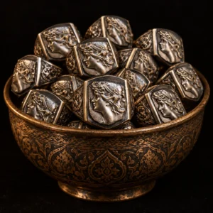 Dar Talisman — talisman ring — Byzantine-Style Spiritual Ring — on a black background