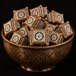 Dar Talisman — king solomon ring — King Solomon Jinn Ring — on a black background