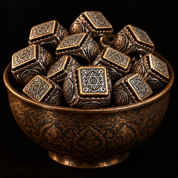 Dar Talisman — king solomon ring — King Solomon Spiritual Ring — on a black background