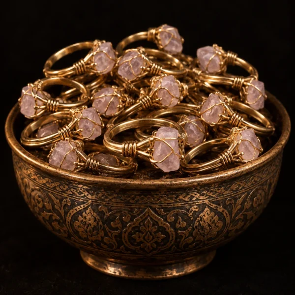Dar Talisman — djinn ring — Jinn Rose Ring — Black Background Dar Talisman — djinn ring — Jinn Rose Ring — on a black background