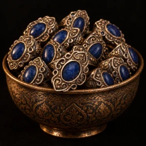 Dar Talisman — djinn ring — Marid Djinn Spirit Ring — on a black background