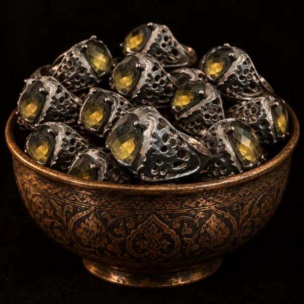Dar Talisman — djinn ring — Jinn Protection Ring — Black Background Dar Talisman — djinn ring — Jinn Protection Ring — on a black background