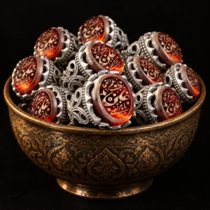 Dar Talisman — talisman ring — Habhab Protection Talisman — on a black background