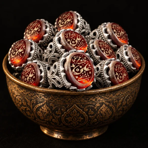 Dar Talisman — talisman ring — Habhab Protection Talisman — on a black background