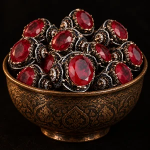 Dar Talisman — talisman ring — Arabic Magic Athlete’s Ring — on a black background