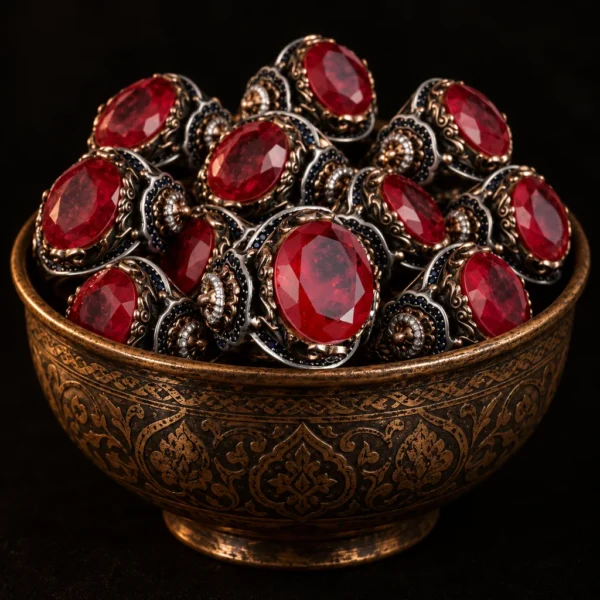 Dar Talisman — talisman ring — Arabic Magic Athlete’s Ring — on a black background