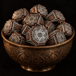 Dar Talisman — king solomon ring — King Solomon Solomonic Jinn Ring — on a black background