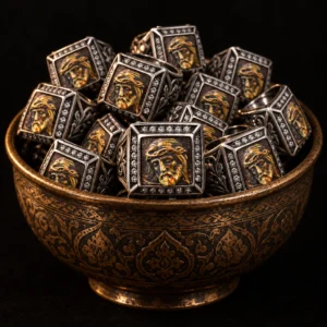 Dar Talisman — Protection Ring — on a black background